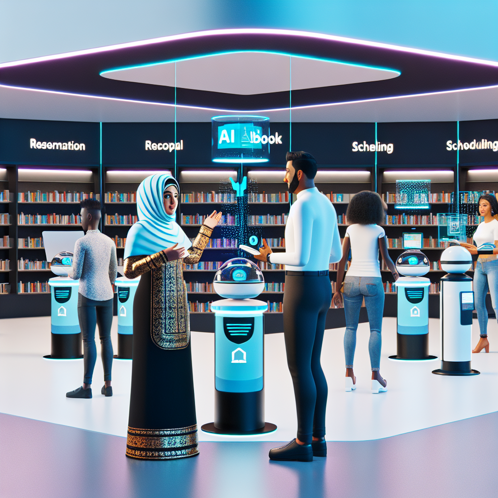 AI customer engagement in Library Services: Book reservations, event scheduling, customer support.