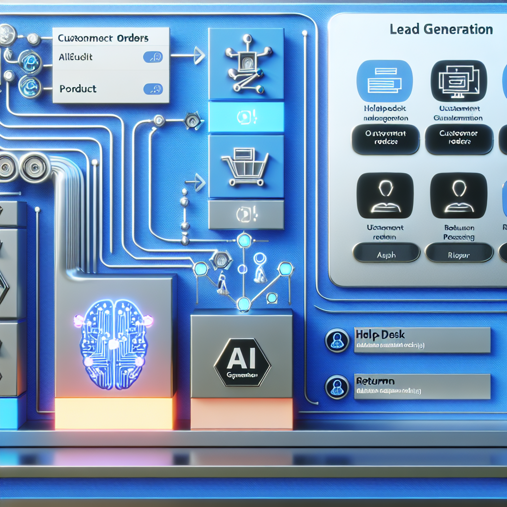 AI-driven lead generation in E-commerce: Order management, product inquiries, return processing.