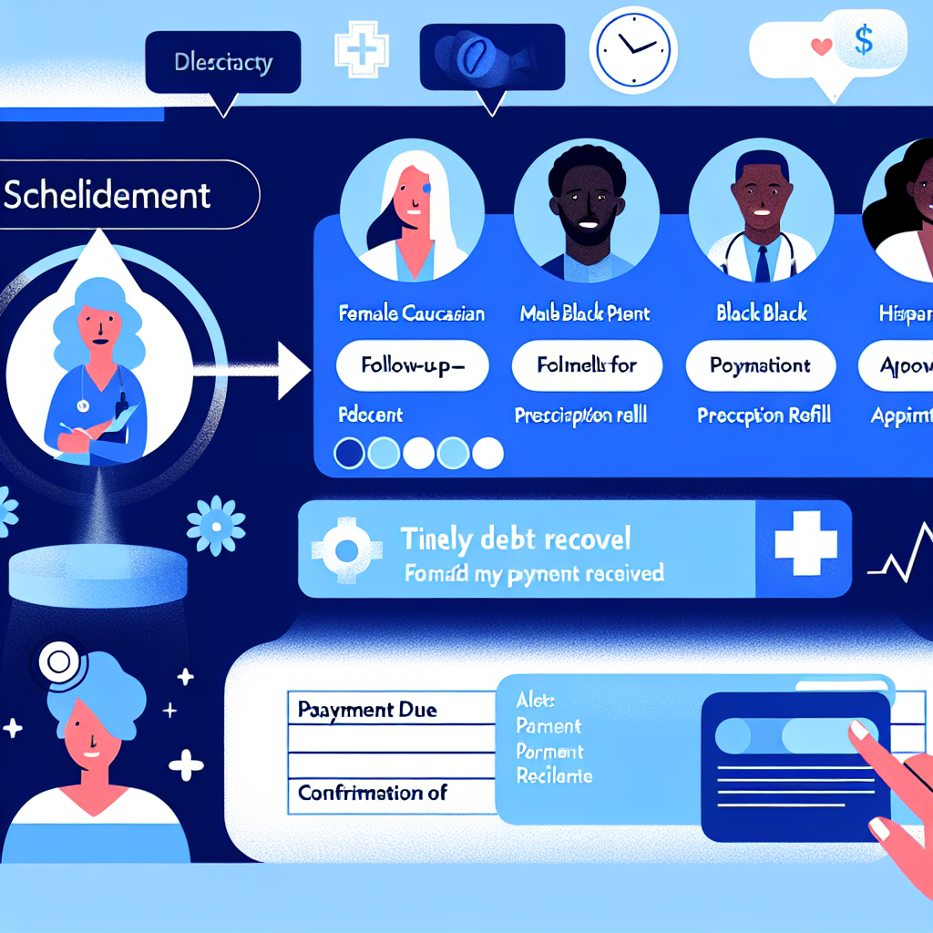 AI-powered debt recovery in Telemedicine: Appointment scheduling, patient follow-ups, prescription refills.