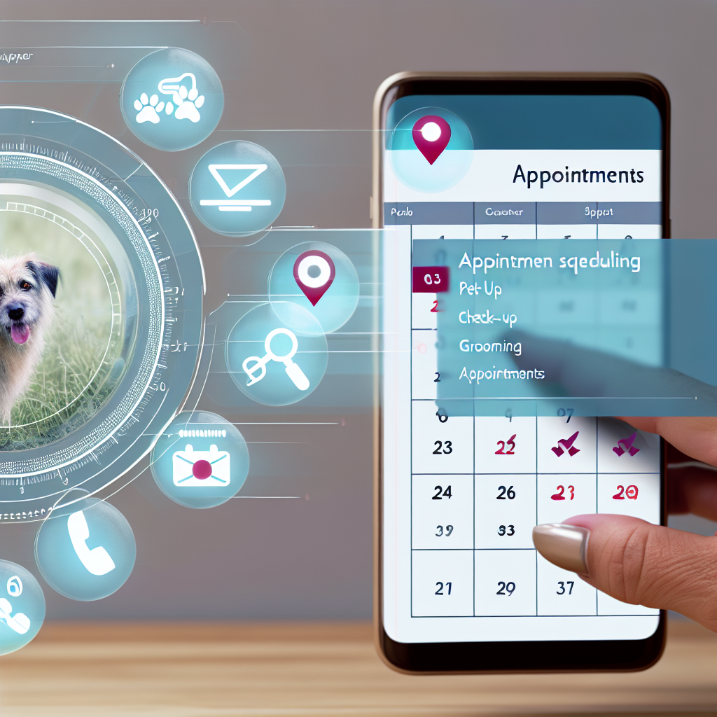 Appointment scheduling in Pet Services: Appointment scheduling, pet care reminders, customer support.