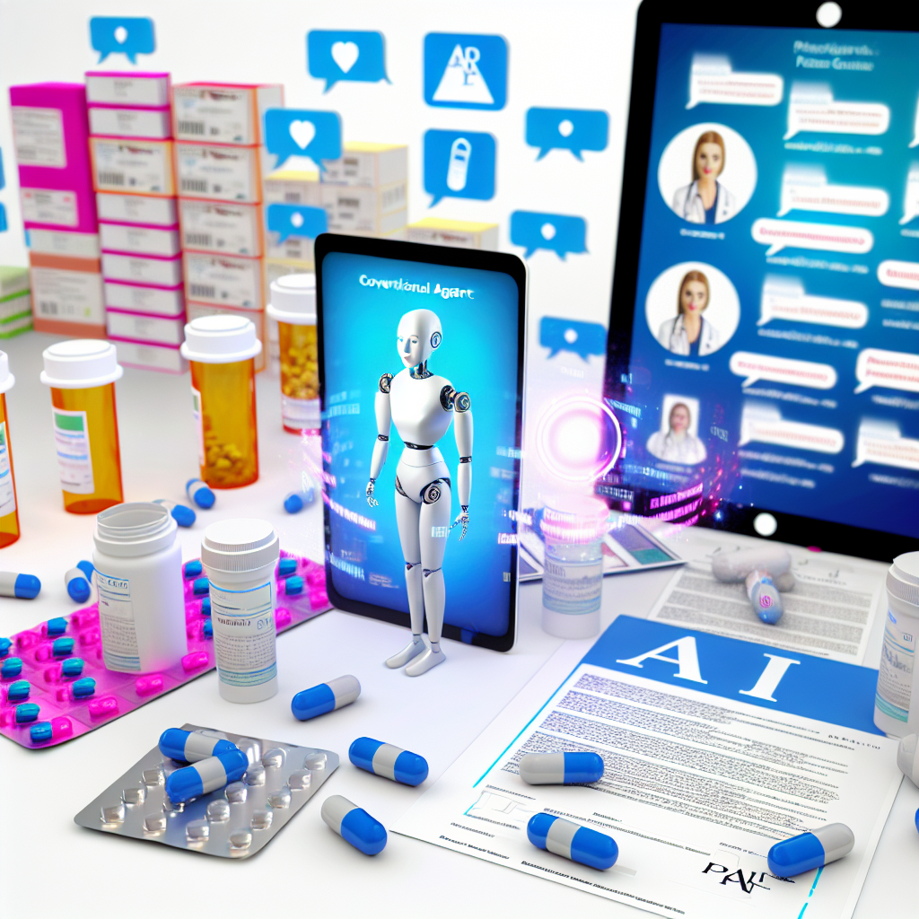 Conversational AI agent in Pharmaceuticals: Prescription refills, drug information, patient follow-ups.