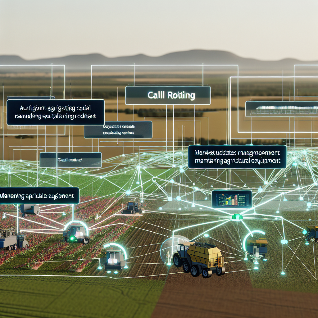 Intelligent call routing in Agriculture: Supply chain management, equipment maintenance, market updates.